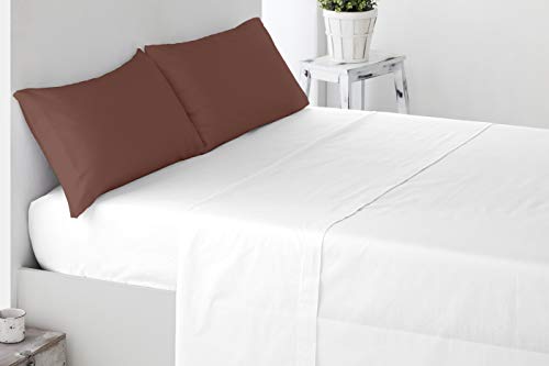 Miracle Home Funda Almohada, Suave y Cómoda, Dos Piezas, Chocolate, Cama 150 cm