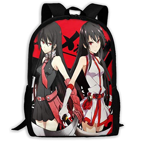 Mochila Anime Akame Ga Kill, Mochila de Viaje para Ordenador portátil, Mochila con Capacidad, Bolso de papelería Ligero, Bolso para Mujeres y Hombres, Bolso de oficina-227