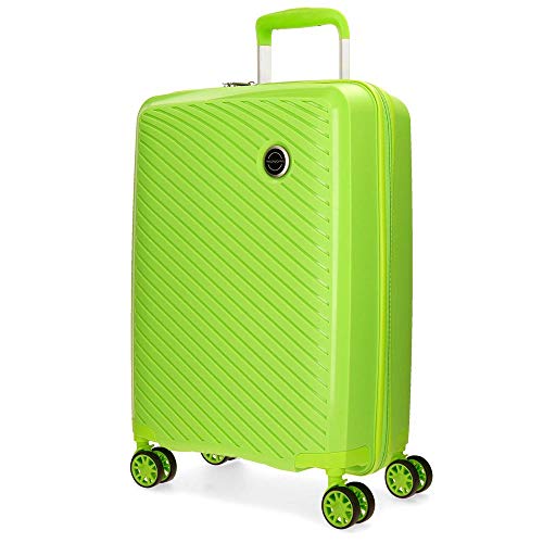 Movom Tokyo Maleta de cabina Verde 39x55x20 cms Rígida Polipropileno Cierre TSA 37L 2,7Kgs 4 Ruedas dobles Equipaje de Mano