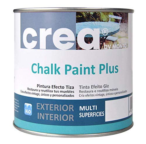 Pintura a la Tiza – Chalk Paint – Pinturas para decoración, restauración de muebles, madera – Pintura efecto Tiza (500ml) (Blanco Puro)