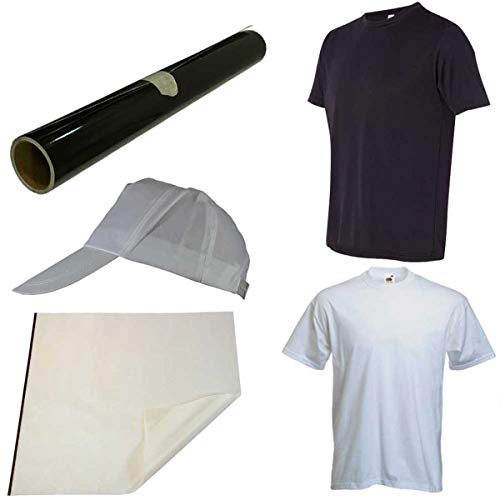 PixMax - Kit PRESStige con Camisetas y Gorras para Transferencia Térmica del Vinilo