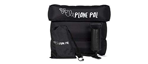 Plane Pal – La almohada inflable original y solo 50+ aprobada por aerolíneas (con bomba de mano y bolsa de transporte) Cojín de ayuda para dormir para cama de viaje para niños.