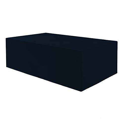 Planesium Premium Funda de Muebles de Jardín Mesa protectora Cubierta Impermeable Tela Oxford Resistente al Desgarro Negro 200cm x 130cm x 75cm