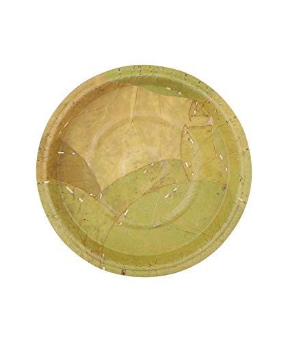 Platos de hoja desechables ecológicos, 25 cms pack de 40, platos biodegradables para picnics fiestas barbacoa bodas