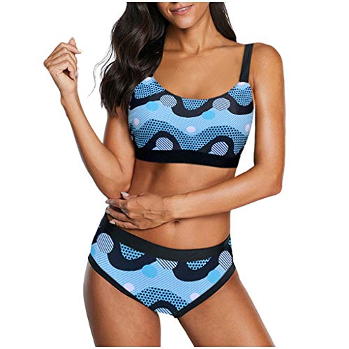 POachers Traje De BañO Mujer Tankini BañAdores Mujer 2019 BrasileñOs Bikinis BrasileñOs Mujer Talle Alto Correa De Playa Bikinis Adolescentes Chica BañAdores Natacion Mujer Tallas Grandes (S-XL Azul)