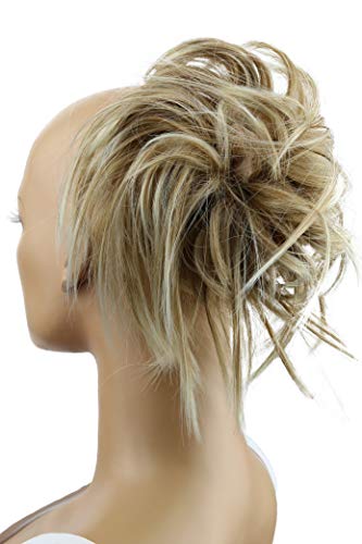 PRETTYSHOP XXL Postizo Coletero Peinado alto, VOLUMINOSO, rizado, Moño descuidado mezcla rubia # 27BT88 G13F