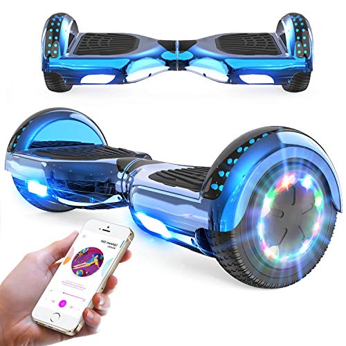 RCB Hoverboard 6.5 Pulgadas Overboard para Niños y Adolescentes Patinete Eléctrico Auto-equilibrado con Bluetooth Scooter Eléctrico con Potente Motor de 700W Regalo para Niño