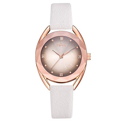 Relojes Para Mujer White Women Watches Fashion Simple Design Diamond Ladies Cuarzo Reloj de pulsera de Cuarzo Reloj Montre Montre Femme Relojes Decorativos Casuales Para Niñas Damas ( Color : White )