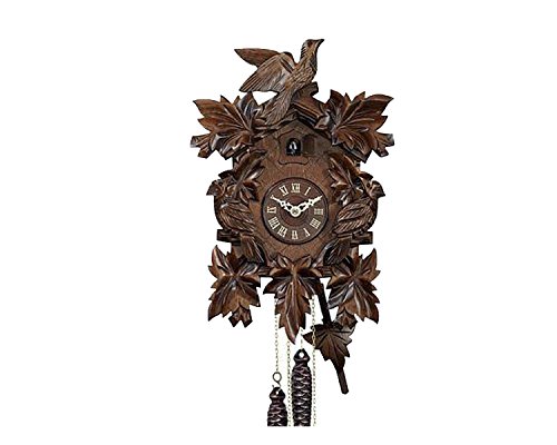 RELOJESDECO Alemán Reloj de Cuco 20cm pajaros Madera Noble Precioso.