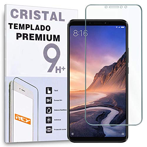 REY Protector de Pantalla para XIAOMI MI MAX 3, Cristal Vidrio Templado Premium