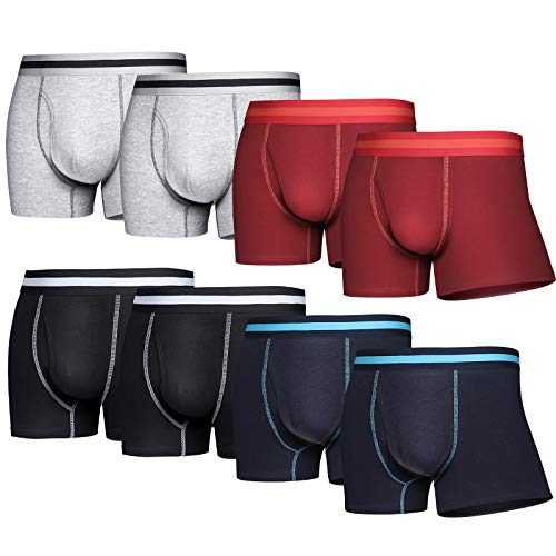 Rovtop Boxer Hombre Pack 8 Pcs - Pantalones Cortos de Algodón Suave Súper Elásticos para Hombres, Calzoncillos Bóxer para Hombres,Buena Ventilación, Adecuados para Una Altura de 80-85 cm (Talla L)