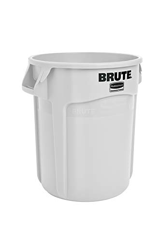 Rubbermaid Commercial Products 2620 Brute - Cubo de basura, capacidad de 75.7 l, blanco