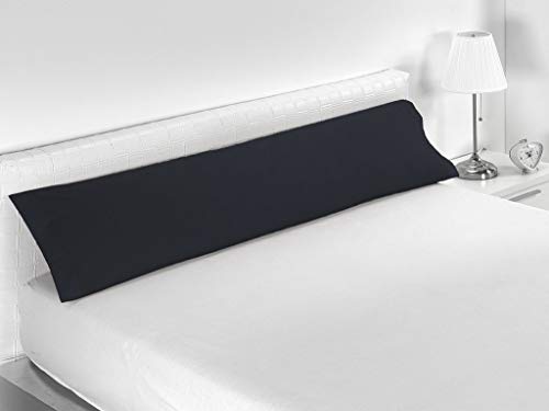 SABANALIA - Funda de Almohada Combina (Disponible en Varios tamaños y Colores), Cama 120-140 x 45, Negro