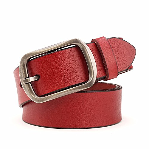 SAIBANGZI Sra. Mujeres  Todas Las Estaciones Belt Moda Cuero Decoración Jeans Casuales Ancho Belt Girlfriend Presente Rojo 87-102Cm