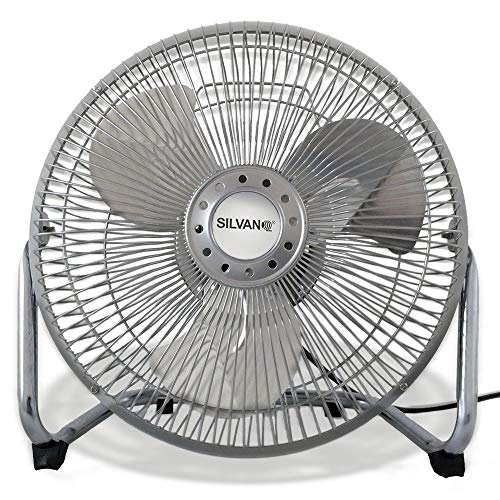 SILVANO Ventilador metalico aspas Metal 3 velocidades 9'' 23cm Alta Velocidad 38W