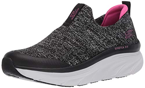 Skechers D'LUX Walker Quick Upgrade, Zapatillas Mujer, Black, 37 1/3 EU