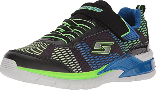 Skechers Erupters II-Lava Wave, Zapatillas Niños, Multicolor (BBLM Black & Blue Textile/Lime Trim), 37 EU