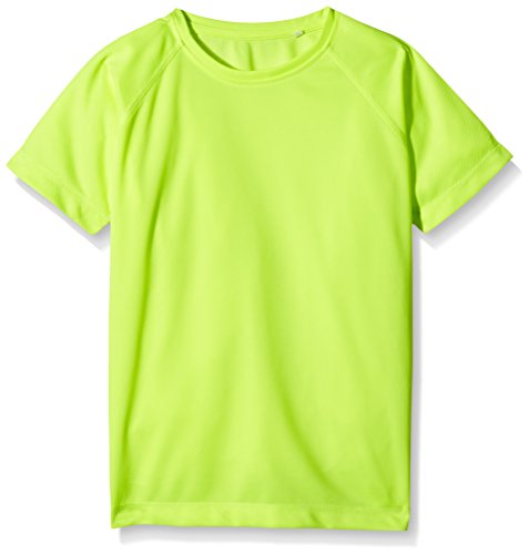 Stedman Apparel Active 140 Raglan/ST8570 Camiceta, Niños, Cyber Amarillo, 11 años (Talla del fabricante:Large)