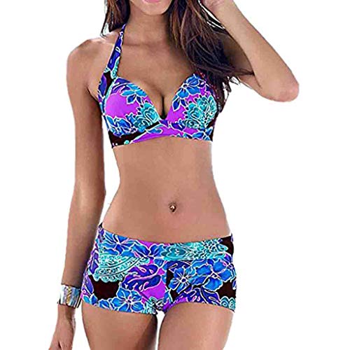 Subfamily Bikini Mujer 2019, Bikini con Estampado de Lunares Push-Up Traje de baño con Lazo Acolchado Traje de baño