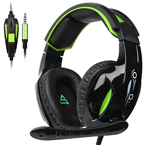 SUPSOO G813 - Auriculares de diadema para videojuegos (3,5 mm, control de volumen de micrófono, para PC/XboxOne/PS4)