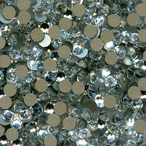 Swarovski - Juego de 80 cristales brillantes de estrás, ref. 2058 SS8 C, fondo plano, 2,4 mm