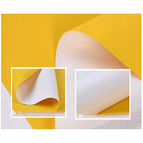 Tapicería de Cuero Sintético PVC Tela de Cuero Sintético, para Decoración de Interiores de Automóviles Sofá Bolsa de Renovación Regalos - Material de Charol 1.38x1m (Amarillo)