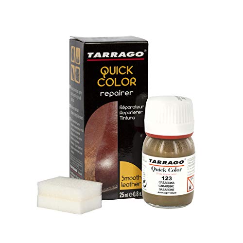 Tarrago | Quick Color 25 ml | Tinte Reparador para Cuero (Gabardina 123)