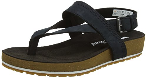 Timberland Malibu Waves Thong, Sandalias Mujer, Negro Black Nubuck, 38 EU