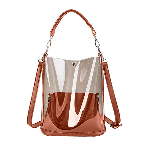 Toctax Bolso de hombro de mujer Bolso transparente Bolsa de playa versátil Elegante bolso de PVC Bolso de moda Diagonal Crossbody Phone Coin Bag