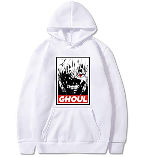 Tokyo Ghoul Sudadera con Capucha para Hombre Ken Kaneki Sudadera con Estampado 3D Sudadera con Capucha Chaqueta de Anime japonés Traje de Cosplay de Manga Larga para Hombres Mujeres