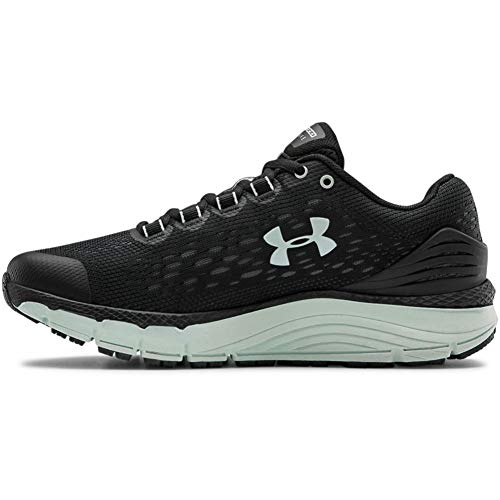 Under Armour Charged Intake 4, Zapatillas para Correr de Carretera Mujer, Cristal de mar Blanco Negro 004, 36.5 EU