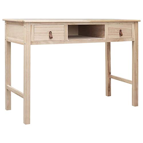 vidaXL Escritorio Madera Mobiliario Decoración Hogar Clásico Modelo Vintage Mesa Consola Auxiliar Elegante Práctico Robusto Color Natural 110x45x76cm