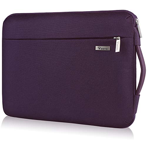 Voova Protectora de 360° Funda Portatil 14-15.6 Pulgada, Maletín Ordenador Compatible con 16" Macbook Pro 2020/15" Surface Book 3 2/XPS, Sleeve para HP Acer ASUS Chromebook con Asa, Morado