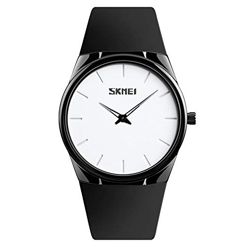 WDFDZSW Pareja Hombres Simple Reloj de Cuarzo, IP Negro Electro galvanizado Reloj de la aleación del Estudiante (Color : Style-G)