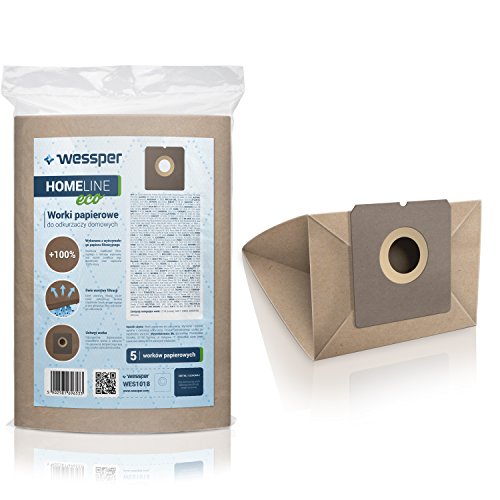 Wessper Bolsas de aspiradora para Fagor VCE 303 (5 Piezas, Papel)