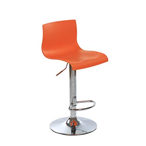 WRISCG Taburete de Bar, Silla de mostrador, Silla de Desayuno de Cocina, Elevador Giratorio, Silla de Ocio (Color: Orange & Times; 2, tamaño: 60-80cm)