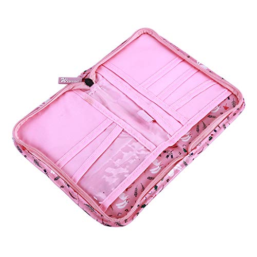 Yesiidorn - Funda para pasaporte con bloqueo de viaje, organizador de tarjetas de crédito para hombres y mujeres Length Width and height：12.5 * 19 * 2cm rosa