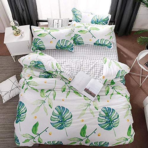 ZCCYFRGO® Funda Nórdica para Los Chicos Impresa En 3D Hoja De Plátano De La Selva Tropical 200 X 200 Cm (Doble) con Cierre De Cremallera Juego De 3 Piezas De Ropa De Cama con 2 Fundas De Almohada 50X