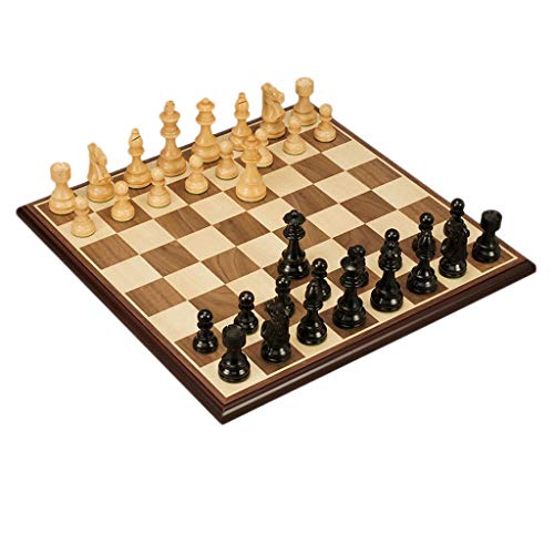 Zyj-Chess Ajedrez de Viaje Grado de Madera Grande Juego de ajedrez de Trabajo Hecho a Mano de Madera Maciza Piezas de ajedrez y espectáculos for niños Regalo Juego de Mesa Juego de ajedrez