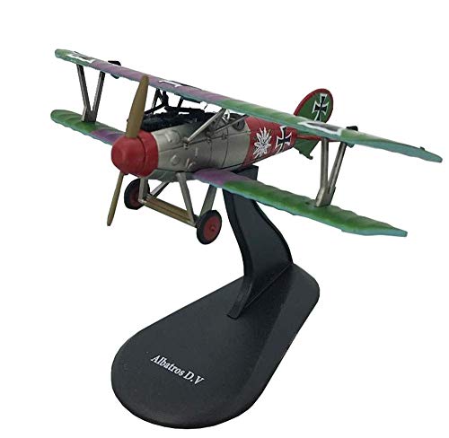 1yess Modelo de Combate Militar, 1/72 Escala Albatros D.v Caza biplano Modelo, Exquisita decoración, 4.5inch X3.9Inch