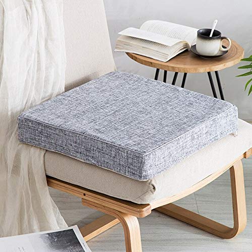 35D Plus Cojín para sofá de Esponja Dura de Alta Densidad Cojín de Madera Maciza para Ventana de secuoya Cojín para Silla Tatami.-Gris, 50x50 8cmT