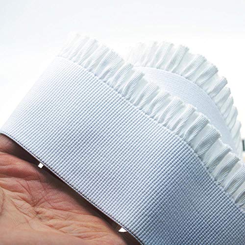 6cm banda elástica arrugada accesorios de bricolaje recortar pantalones de falda de cintura alta pantalones anchos de cintura banda de goma elástica gruesa, blanca