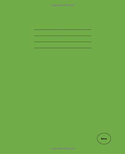 8mm: Ruled And Margin, 203mm x 165mm, 80 Page, School Exercise Book | Lined Notebook | 90GSM Paper - Green Cover