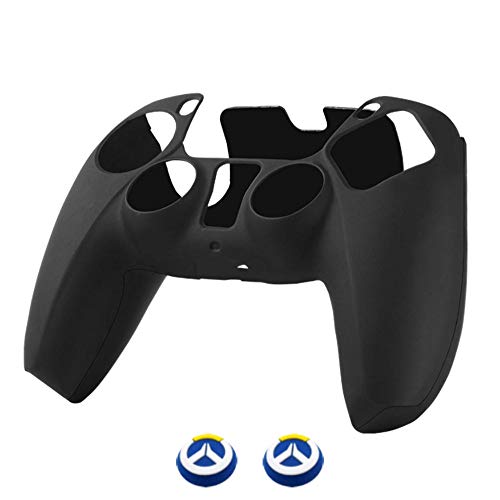 Accesorios para controlador PS5, cubierta de silicona antideslizante, cubierta protectora para controlador Playstation 5 PS5, accesorios para juegos de gamepad-colores_innovadores （negro）