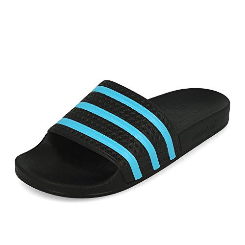 adidas Adilette, Chancletas Hombre, Negro (Core Black/Blue Glow/Core Black), 42 EU