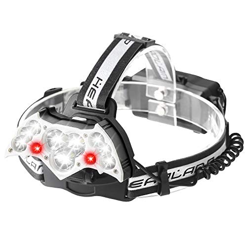 Aerb linternas frontal recargable, 12000LM LED Luz cabeza alta potencia, 10 LED Súper Brillantes, 8 Modos de Brillo y IPX6 Impermeable para Casco, Pesca, Bicicleta, Camping y Caza 商品名称