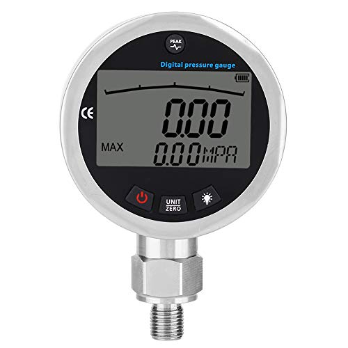 Akozon Manómetro Digital de presión hidráulica 400BAR 0-40Mpa 10000PSI con Conector G1/4