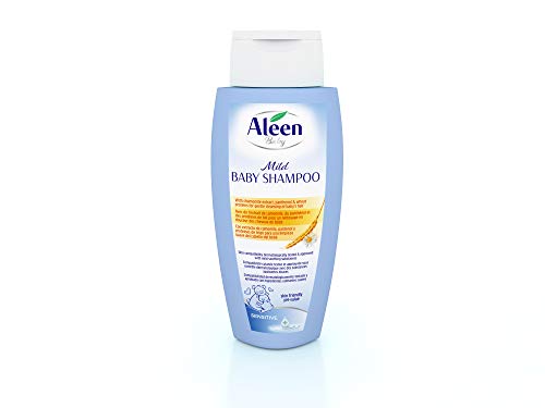 ALEEN Mild Baby Shampoo Champu Bebe | Champu Recien Nacido, Camomila, Pantenol y Proteínas de Trigo, 97% Ingredientes de Origen Natural - 300 ml