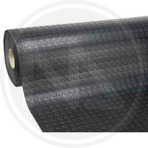 Alfombra de goma negra con círculos,antideslizante, ideal para ascensores, plataformas, revestimientos de suelos, grosor de 3 mm, ancho del rollo de 120 cm, precio por metro lineal