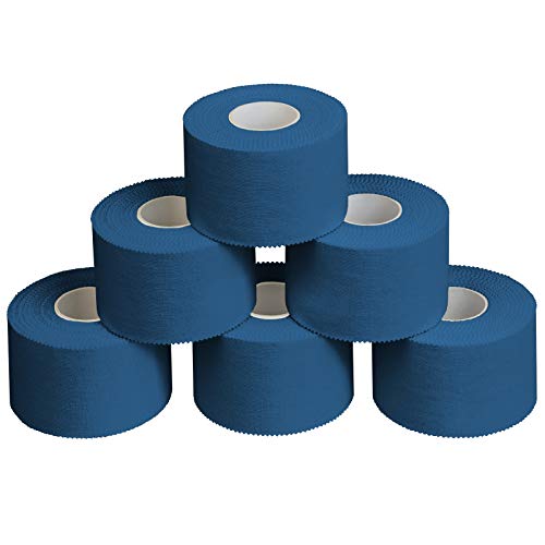 ALPIDEX 6 x Cinta Adhesiva Deportiva 3,8 cm x 10 m, Color:Azul